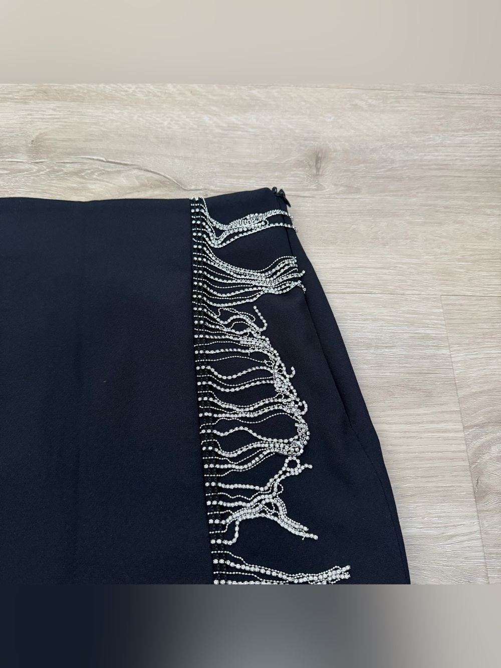Zara Black Embellished Mini Skirt - Picture 10 of 11